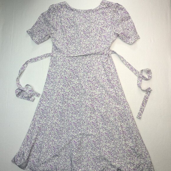 J. Peterman Women's Silk Midi Dress Size Large Floral 100% Silk - Picture 3 of 9